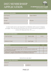 2025 Membership Application